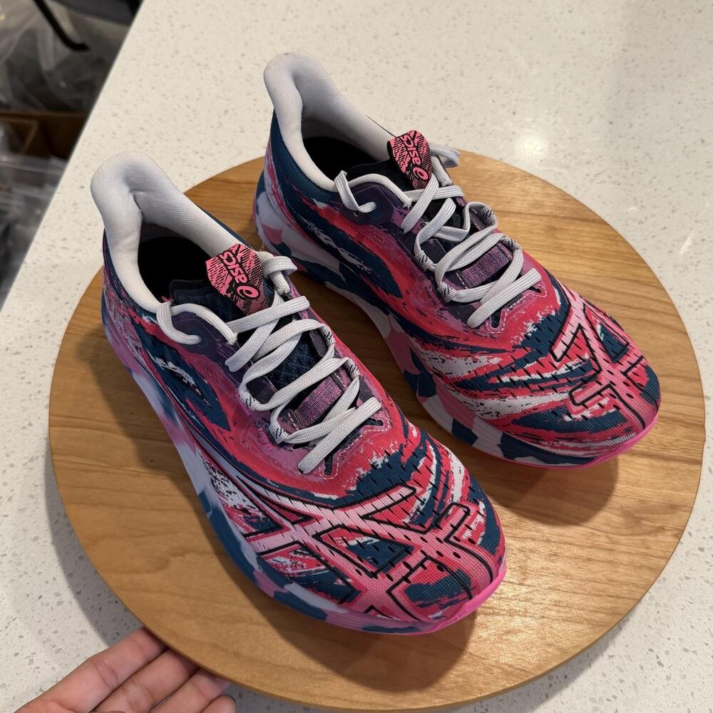 Asics Shoes Womens 9 Noosa Tri 15 Avant Garde Pink Restful Teal Running Sneakers - Picture 3 of 14
